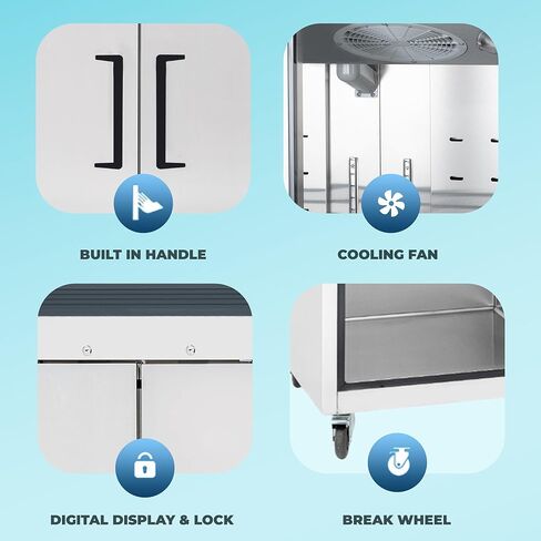 Frigos Premium FGP-RF-2DBC/40 40" Reach-In Refrigerator Double Solid Door 35 Cu Ft Silver - Ideal for Commercial Kitchen Commercial Storage Capacity - Included Liftgate in Kuwait