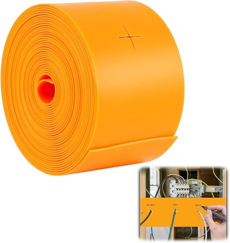 4 قطع شرائط مثقوبة بطول 16.4 قدم للأسلاك الكهربائية، تثبت الأسلاك في مكانها ووضع علامة عليها للصناعة والتجارية، حامل كابل الحوائط الجافة مع ترميز اللون الأصفر (أصفر) in Kuwait