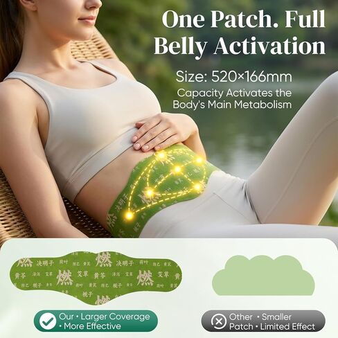 2 صندوق من وسادة التوازن العشبية، رقع السرة العشبية، راحة طويلة الأمد للبطن (صندوق واحد 5 قطع) in Kuwait