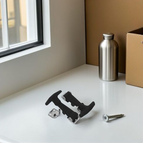 قطعتان من المطاط المقاوم للصدأ ممتص للصدمات على شكل حرف T، قفل غطاء مرن لمحركات المركبات، وصناديق الأدوات، والمبردات، والمعدات الخارجية in Kuwait