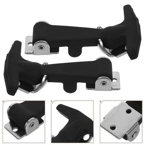 قطعتان من المطاط المقاوم للصدأ ممتص للصدمات على شكل حرف T، قفل غطاء مرن لمحركات المركبات، وصناديق الأدوات، والمبردات، والمعدات الخارجية in Kuwait