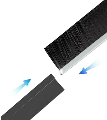 100cm Aluminum Alloy Strip Brush - Industrial Dust Seal for Cabinet Doors, Water Retaining Tool, Bottom Sealing Strip (20cm, F, 250mm) - Durable & Effective Dust Prevention in Saudi Arabia