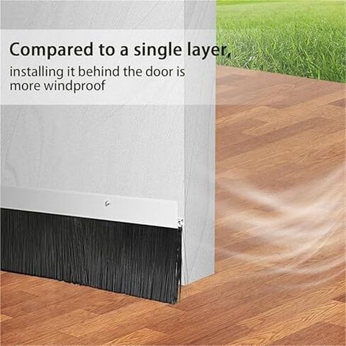 100cm Aluminum Alloy Strip Brush - Industrial Dust Seal for Cabinet Doors, Water Retaining Tool, Bottom Sealing Strip (20cm, F, 250mm) - Durable & Effective Dust Prevention in Saudi Arabia