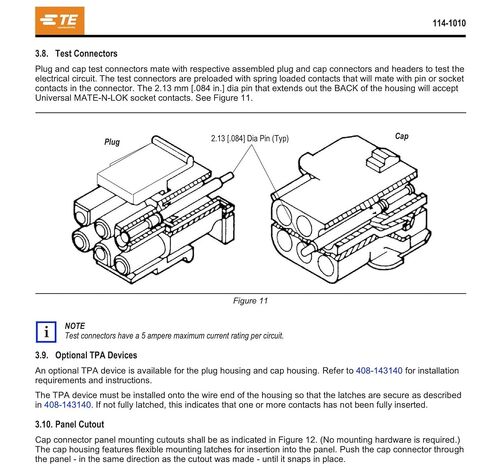 TE/AMP 3-Pin 20A موصل الأسلاك المختومة Mate N Lok 2.13 مم D، قفل مزلاج 14-20 GA in Kuwait