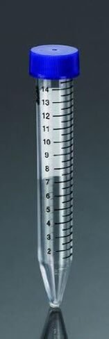 Centrifuge Tubes Conical-Bottom Flat, PS, 15 mL, Non-Sterile, Cap Color: Blue (QTY. 50 per Rack, 6 Racks per Case- 300 Tubes) by BioRx Sponix in Kuwait