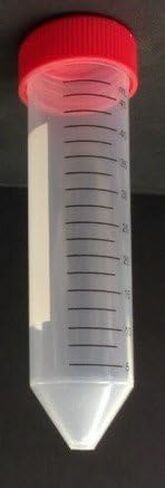 Centrifuge Tubes Conical-Bottom Flat, PP, 15 mL, Non-Sterile, Cap Color: Red (Pack of 50) by BioRx Sponix in Kuwait