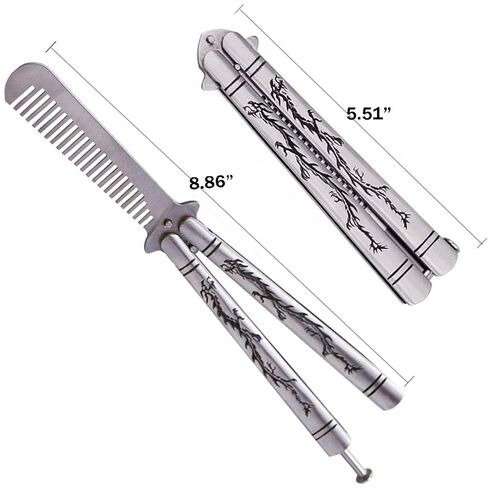 Funtuan Dragon Totem Stainless Steel Practice Butterfly Knife Trainer and Comb Knife Trainer in Kuwait