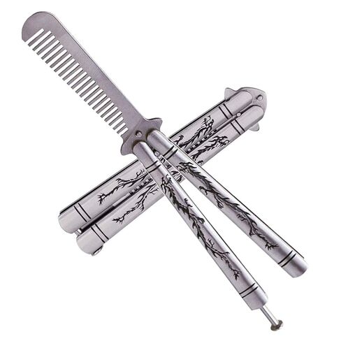 Funtuan Dragon Totem Stainless Steel Practice Butterfly Knife Trainer and Comb Knife Trainer in Kuwait