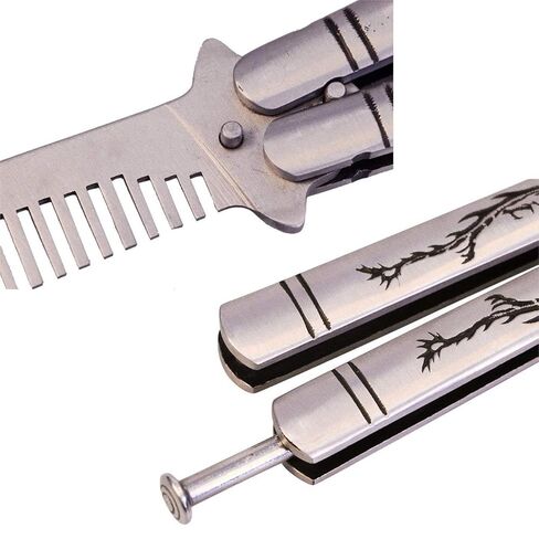 Funtuan Dragon Totem Stainless Steel Practice Butterfly Knife Trainer and Comb Knife Trainer in Kuwait