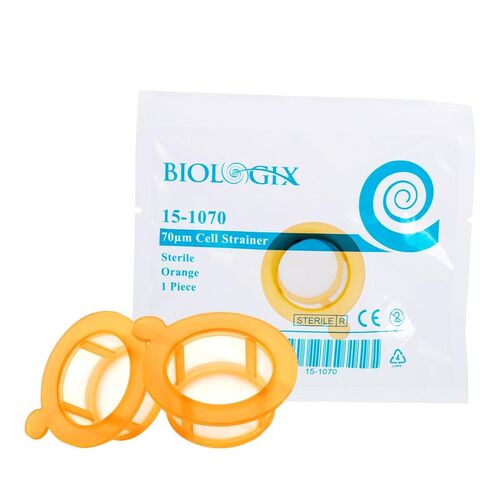 مصفاة خلية، مقبض مرشح شاشة خلوية 70 ميكرومتر، شبكة من النايلون، برتقالي، عبوة فردية، عبوة من 100 قطعة in Kuwait