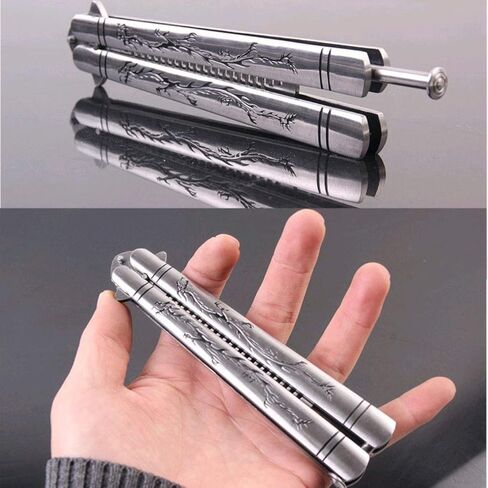 Funtuan Dragon Totem Stainless Steel Practice Butterfly Knife Trainer and Comb Knife Trainer in Kuwait
