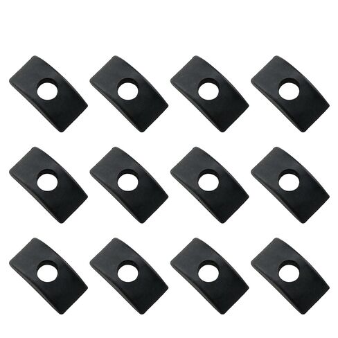 12PCS M8 Plastic Nuts with Crescent Washers Spacers Assembly Disassembly Furniture Connectors for Wooden Railings and Furniture Joinery Black in Saudi Arabia