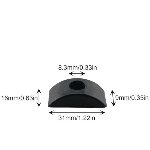 12PCS M8 Plastic Nuts with Crescent Washers Spacers Assembly Disassembly Furniture Connectors for Wooden Railings and Furniture Joinery Black in Saudi Arabia