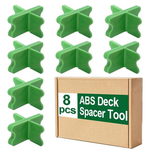 8 Pcs Deck Spacers Tool Set, 4 Thickness Options (1/16", 1/8", 3/16", 1/4") Deck Board Spacers for Composite Decking, Pressure Treated Lumber, PVC & Hardwood Boards (Green) in Saudi Arabia