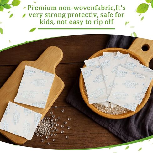 100 قطعة 20 جرام من عبوات جل السيليكا عبوات مجففة لتخزين الطعام الآمن وحزم امتصاص الرطوبة للتوابل والمجوهرات والملابس والأحذية وخزائن البذور الإلكترونية، إلخ in Kuwait