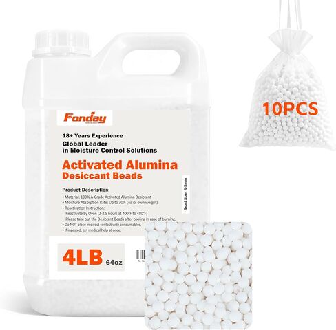 4LB Fonday خيوط تجفيف المجفف الألومينا المنشط أكثر قوة مزيلات الرطوبة القابلة لإعادة الشحن امتصاص الرطوبة | منع خيوط الرطب | in Kuwait