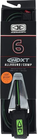 مقود ركوب الأمواج One XT All Round Comp باللون الأسود/الليموني - 6 أقدام من Ocean & Earth One XT in Saudi Arabia