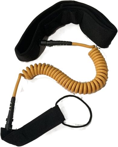 Waist Belt Leash with Paddle Board Coiled Leash for Stand Up Paddle Board Adjustable Quick Release Surfboard Waist Leash Coiled Leash, Black in Saudi Arabia