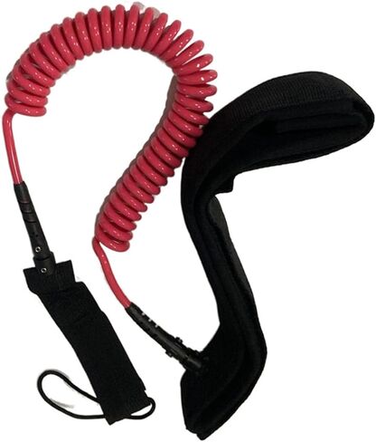 Waist Belt Leash with Paddle Board Coiled Leash for Stand Up Paddle Board Adjustable Quick Release Surfboard Waist Leash Coiled Leash, Black in Saudi Arabia
