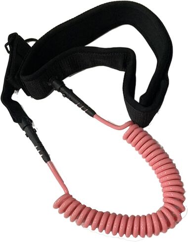Waist Belt Leash with Paddle Board Coiled Leash for Stand Up Paddle Board Adjustable Quick Release Surfboard Waist Leash Coiled Leash, Black in Saudi Arabia