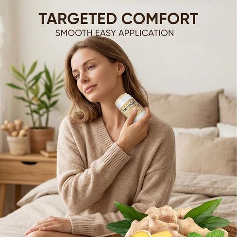 Sweet Ginger Vapor Rub, All-Natural Plant-Based Ginger Oil & Peppermint Balm for Muscle, Herbal Massage Stick, Soothing Body with Natural Extracts, Warming and Relaxing, Roller Design (1) in Kuwait