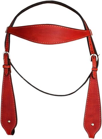 مجموعة طوق الثدي من HILASON Western Horse Headstall من الجلد الأمريكي الماهوجني العادي | للخيول in Saudi Arabia