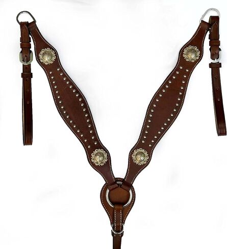 مجموعة Hulara من الجلد البرتقالي المحبب العلوي واللجام الغربي وطوق الصدر، مجموعة تثبيت الرأس وطوق صدر الحصان، طوق صدر الحصان الغربي، مجموعات اللجام الغربي، حامل رأس الحصان وطوق الثدي in Kuwait