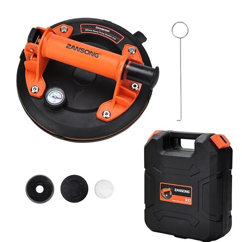 Heavy Duty Vacuum Suction Cup Lifter for Glass, Air Conditioner, Washing Machine, Refrigerator with Pressure Gauge(ZANSONG-3-black1) in Kuwait
