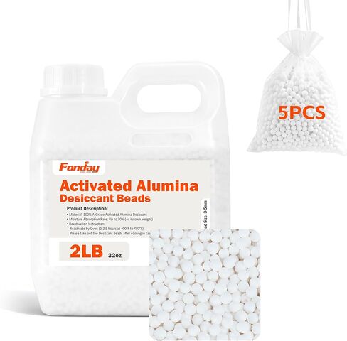 4LB Fonday خيوط تجفيف المجفف الألومينا المنشط أكثر قوة مزيلات الرطوبة القابلة لإعادة الشحن امتصاص الرطوبة | منع خيوط الرطب | in Kuwait