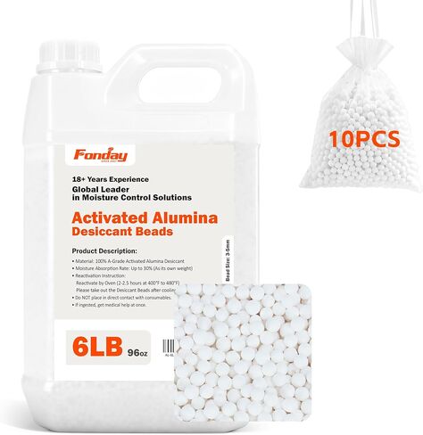 4LB Fonday خيوط تجفيف المجفف الألومينا المنشط أكثر قوة مزيلات الرطوبة القابلة لإعادة الشحن امتصاص الرطوبة | منع خيوط الرطب | in Kuwait