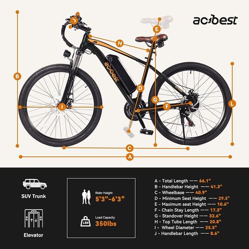 دراجة كهربائية ACTBEST Apex للبالغين، دراجة جبلية كهربائية ذات 21 سرعة مع محرك ذروة 1200 وات، سرعة قصوى 28 ميل في الساعة، بطارية قابلة للإزالة 48 فولت، دراجة E، نطاق أقصى 55 ميل للاستخدام الحضري والخارجي in Kuwait