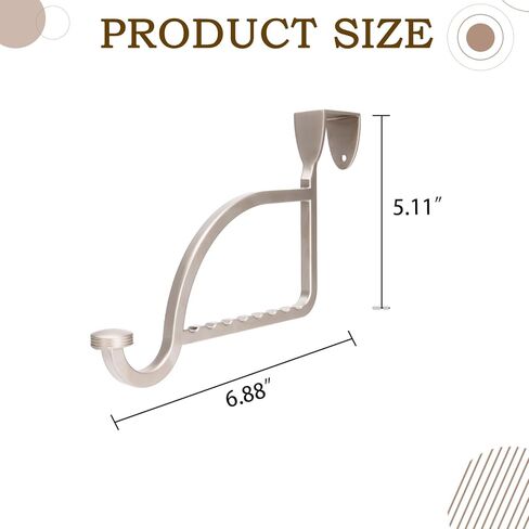 Design Hangers and Hooks, Extension Devices on Closet Doors, bedrooms and Laundry Rooms, Drying Racks, Alloy for Durability and Sturdiness，Satin Nickel ﻿ in Kuwait