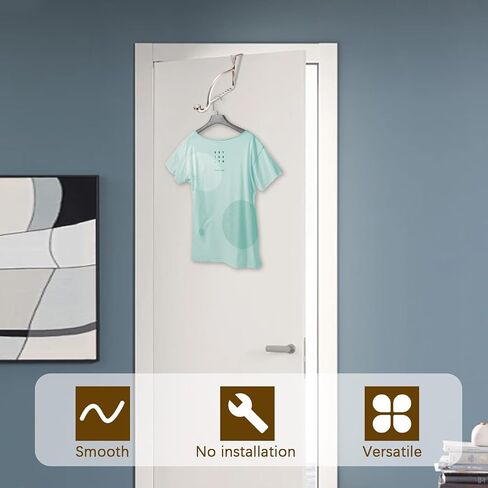 Design Hangers and Hooks, Extension Devices on Closet Doors, bedrooms and Laundry Rooms, Drying Racks, Alloy for Durability and Sturdiness，Satin Nickel ﻿ in Kuwait