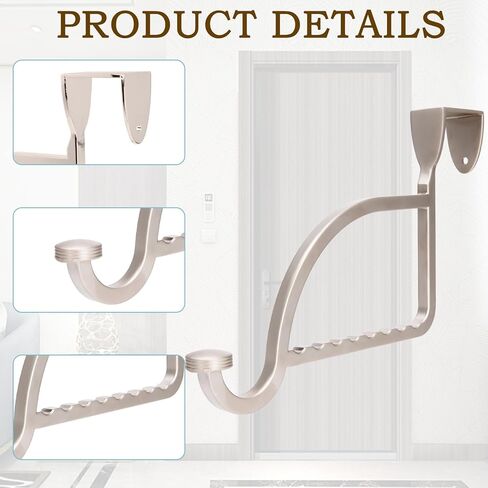 Design Hangers and Hooks, Extension Devices on Closet Doors, bedrooms and Laundry Rooms, Drying Racks, Alloy for Durability and Sturdiness，Satin Nickel ﻿ in Kuwait