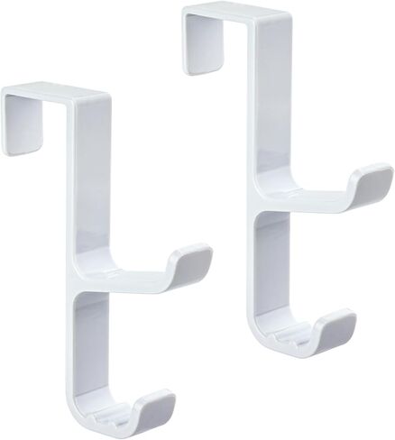 NewTalent Set of 2 Over The Door Hook for Hat and Coat (White), Over The Door Hooks for Hangers, Door Hanger Hooks, Storage Organizers in Saudi Arabia