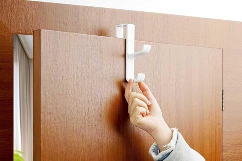 NewTalent Set of 2 Over The Door Hook for Hat and Coat (White), Over The Door Hooks for Hangers, Door Hanger Hooks, Storage Organizers in Saudi Arabia