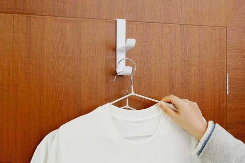 NewTalent Set of 2 Over The Door Hook for Hat and Coat (White), Over The Door Hooks for Hangers, Door Hanger Hooks, Storage Organizers in Saudi Arabia