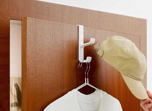 NewTalent Set of 2 Over The Door Hook for Hat and Coat (White), Over The Door Hooks for Hangers, Door Hanger Hooks, Storage Organizers in Saudi Arabia