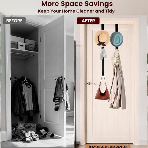Over The Door Hooks - 4 PCS Adjustable Door Hanger with 12 Hook, 15-25'' Towel Rack Organizer for Bathroom, Heavy Duty Door Hook for Hanging Wreath Coat Clothes Hat, Shower Room Dorm Bedroom Essential in Saudi Arabia