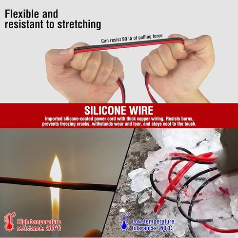 Professional Multimeter Test Leads Kit,Extra-Long Soft Silicone Meter Leads 1000V 20A, High Temperature, Freeze & Tear Resistant for Fluke, Klein,AstroAI, Interchangeable Hard & Soft Probe Tips in Kuwait