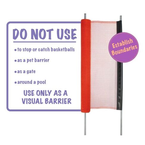 Kidkusion Driveway Safety Net | Not Retractable | Orange | 18' | Outdoor Barrier; Playtime Safety; Yard Safety in Kuwait