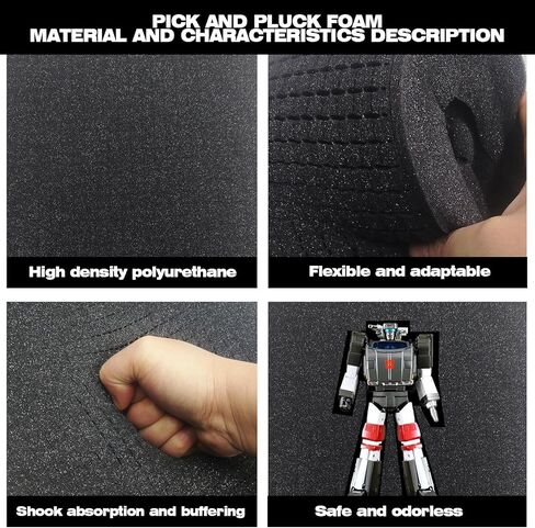 KYHSOM 4 Pack Pick and Pluck Foam 16x12x2 Inch - Pre-Cubed Cell Polyurethane Sheets for Tool Box, Camera, Craft and Protective Case Liner Organizer in Saudi Arabia