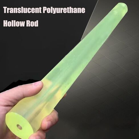 قضيب مجوف من مادة البولي يوريثين، الطول 500 مم قطر 30 مم فتحة 8 مم أنابيب يوريتان قضبان مطاطية مرنة عصي بلاستيكية شفافة لامتصاص الصدمات in Kuwait