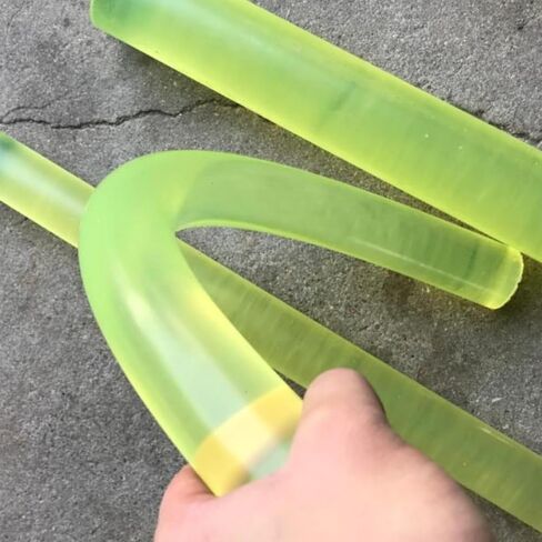 قضيب مجوف من مادة البولي يوريثين، الطول 500 مم قطر 25 مم فتحة 8 مم أنابيب يوريتان قضبان مطاطية مرنة عصي بلاستيكية شفافة لامتصاص الصدمات in Kuwait