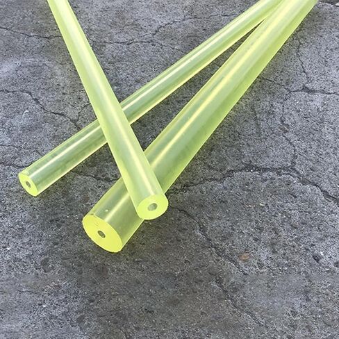 قضيب مجوف من مادة البولي يوريثين، الطول 500 مم قطر 20 مم فتحة 8 مم أنابيب يوريتان قضبان مطاطية مرنة عصي بلاستيكية شفافة لامتصاص الصدمات in Kuwait