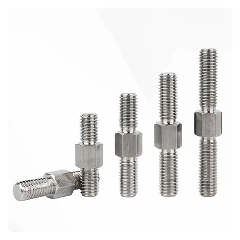 Stainless Steel Double-end Stud, Pack of 5 304 Stainless Steel Hex Head Double End Stud Bolts and Nuts Multiple Sizes(M6x30) in Saudi Arabia