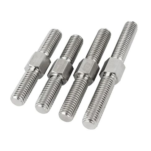 Stainless Steel Double-end Stud, 304 Stainless Steel Hex Double Ended Positive Negative Thread Stud Bolts M3-M16 30mm-150mm(M6-2PCS,140mm) in Saudi Arabia