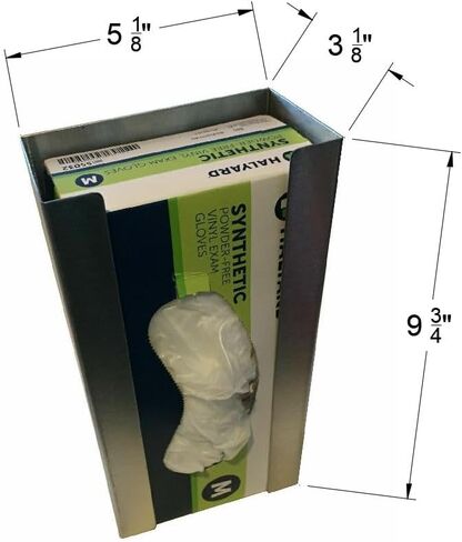 Stainless Steel Glove Dispenser for Hygienic Workspace - Single Glove Box Holder for Food Handling and Cleaning Tasks in Kuwait