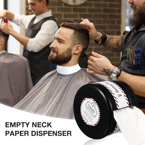 Uonlytech Neck Strips Dispenser Box 4.92X4.92X3.74In Barber Paper Neck Strip Holder with Suction Cup for Salon Haircut and Personal Care in Saudi Arabia