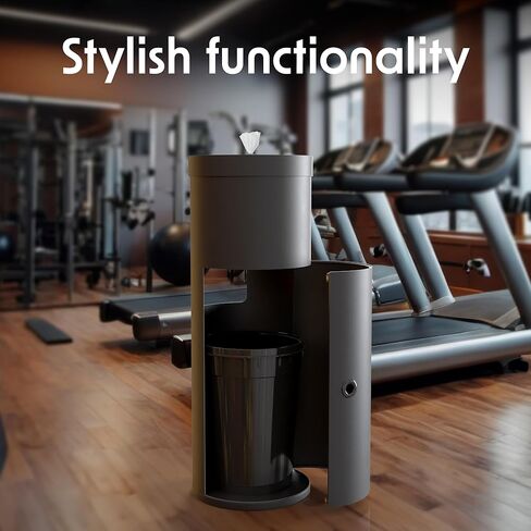 حزمة مناديل Wipex Gym: موزع مناديل أسود مع سلة المهملات - فولاذ مقاوم للصدأ متين، 4 × 800 قيراط مناديل معقمة لصالة الألعاب الرياضية لإعادة ملء المعدات لاستخدامها في المدرسة والمكتب وصالة الألعاب الرياضية والأماكن العامة in Kuwait